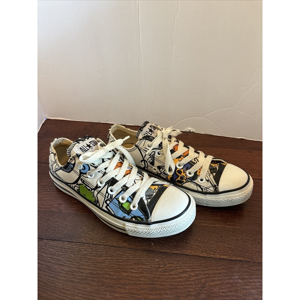 Converse All-Star White CT Sticker OX Low SKU#100144F Shoes Size 7.5W/5.5M RARE